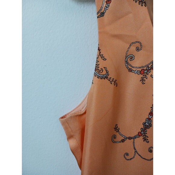Ann Taylor Petite Sheath Silk Dress Sleeveless Knee Length Orange Size 6P - Picture 6 of 7